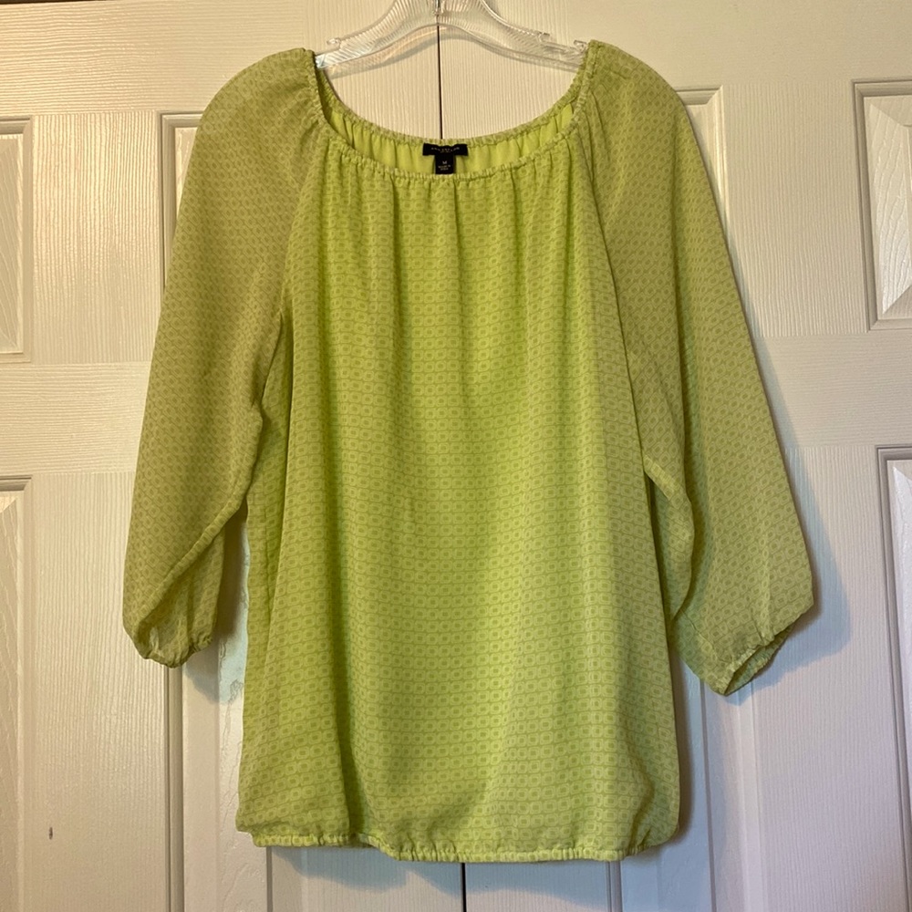 Ann Taylor Bubble Hem Peasant Style Top